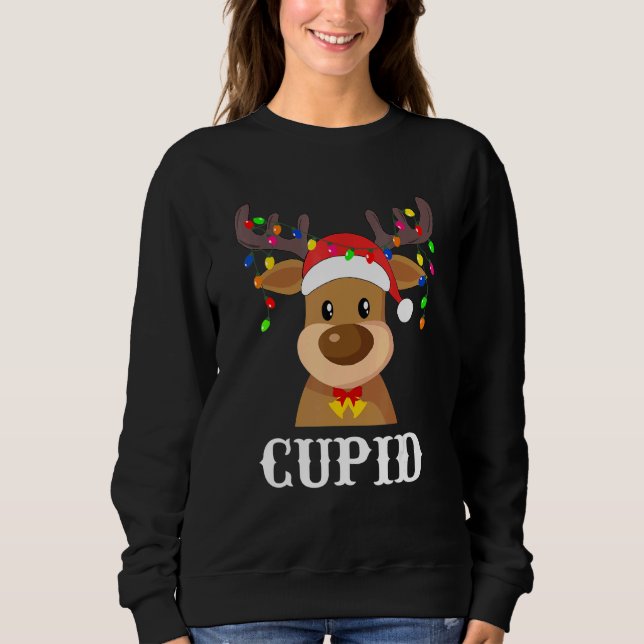 Costume Santa Reindeer Cupid Julafton Group T Shirt (Framsida)