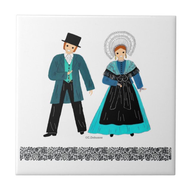 Costume traditionnel du Nord-Pas-de-Calais Kakelplatta (Framsidan)