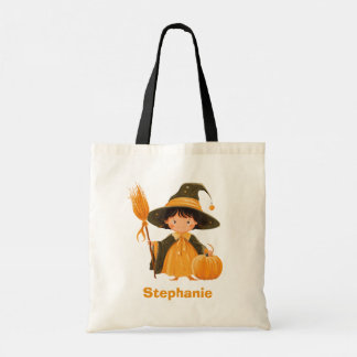 Costume Witch Bus eller godis med eget namn Tygkasse