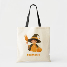 Costume Witch Bus eller godis med eget namn Tygkasse