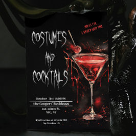 Costumes and Cocktails Bloody Potion Halloween Inbjudningar