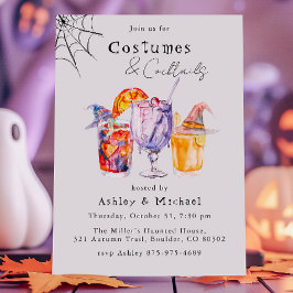 Costumes and Cocktails Halloween fest Inbjudningar