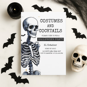 Costumes and Cocktails Halloween fest Julkort
