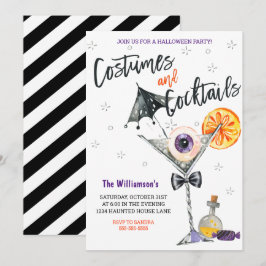 Costumes and Cocktails Halloween Inbjudningar