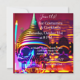 Costumes and Cocktails Halloween Party Invitations