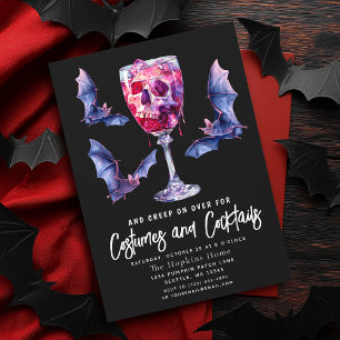 Costumes & Cocktail Fladdermus Vuxen Halloween fes Inbjudningar
