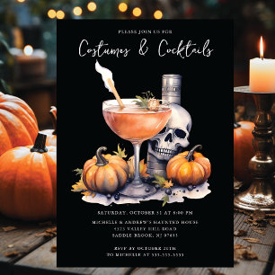 Costumes & Cocktail Halloween fest Inbjudningar