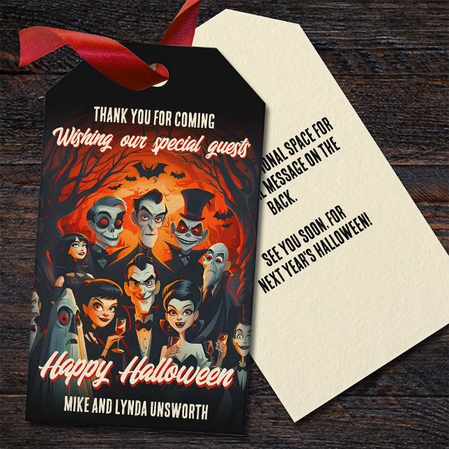 Costumes Cocktails 50s Halloween Favor Seal Presentetikett (Skapare uppladdad)