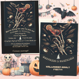 Costumes Cocktails Skeleton Vuxen Halloween fest Inbjudningar