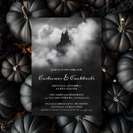 Costumes & Cocktails Spooky Castle Vuxen Halloween Inbjudningar