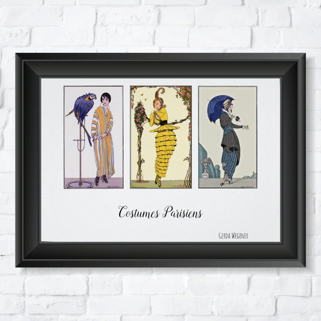 Costumes Parisiens Mode Tallrikar Poster (Skapare uppladdad)