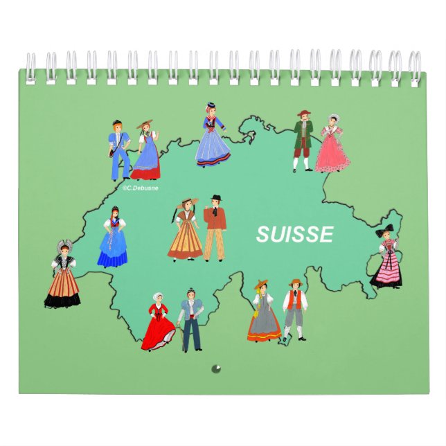 Costumes traditionnels de SUISSE Kalender (Omslag)