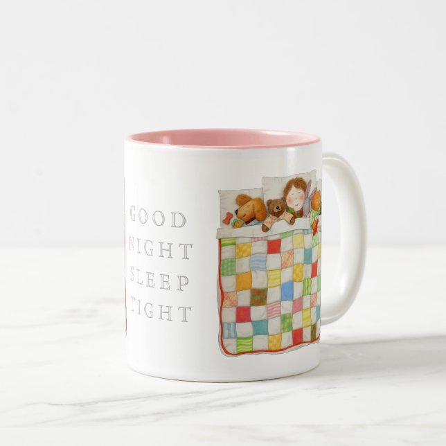 COSY FILT Rosa Tvåtons Mugg (Framsida höger)