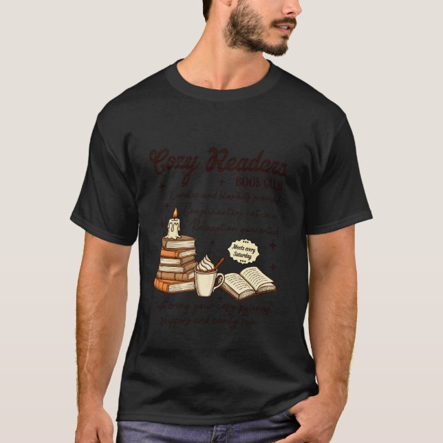 Cosy Läsare Bokklubb Höstsäsong Böcker Libra T Shirt (Framsida)