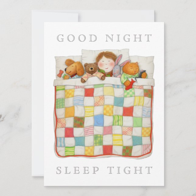 COSY QUILT 5.5x7.5 Blankt Kort i Arkformat (Framsida)