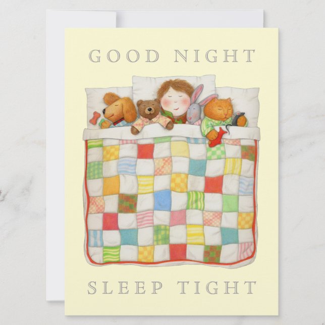 COSY QUILT 6,5x8,75 Blankt Kort - Gult (Framsida)