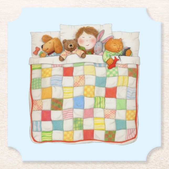 COSY QUILT Biljett Pappersunderlägg - Blå Underlägg Papper (Framsida)