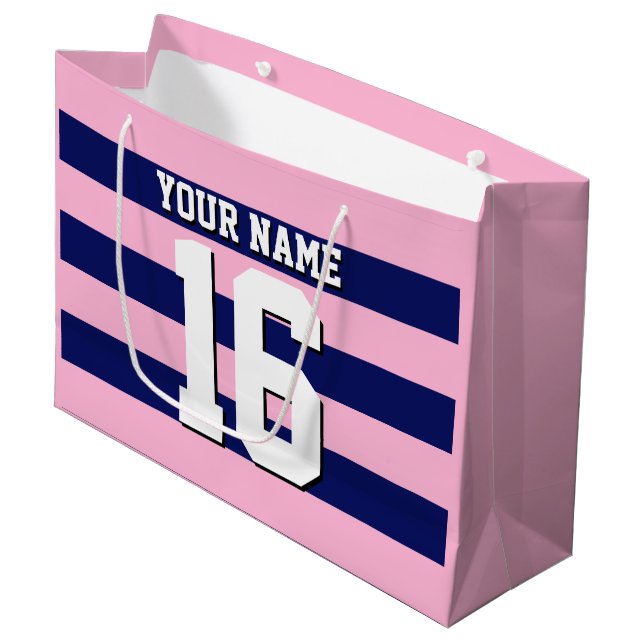 Cot Candy Rosa Navy Blue Team Jersey Preppy Rand (Framsidan Vinklad)