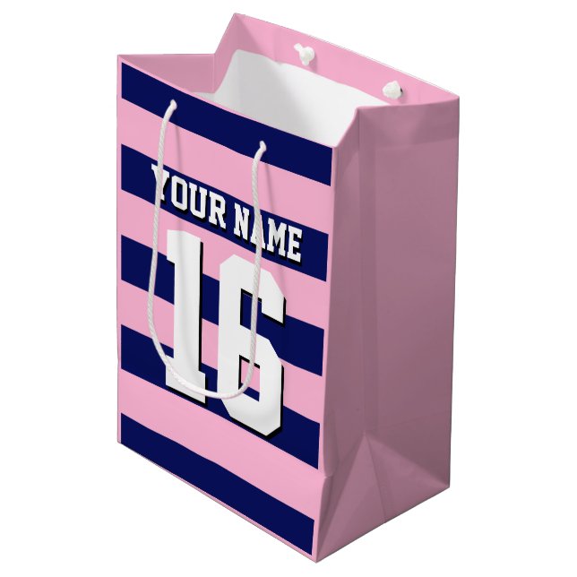 Cot Candy Rosa Navy Blue Team Jersey Preppy Rand (Framsidan Vinklad)