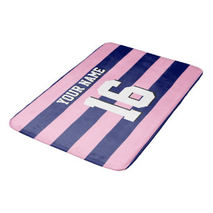 Cot Candy Rosa Navy Blue Team Jersey Preppy Rand Badrumsmatta