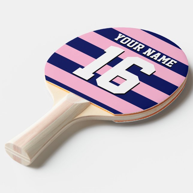 Cot Candy Rosa Navy Blue Team Jersey Preppy Rand Pingisracket (Frontvinkel)