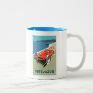 Cote d Azur Fransk vintage resor poster som Mugg