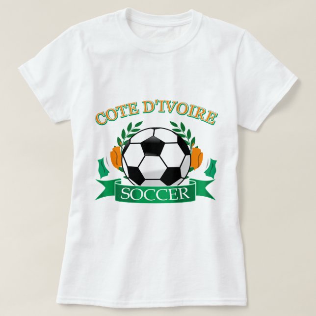 Cote D Ivoire fotbolldesigner T Shirt (Design framsida)