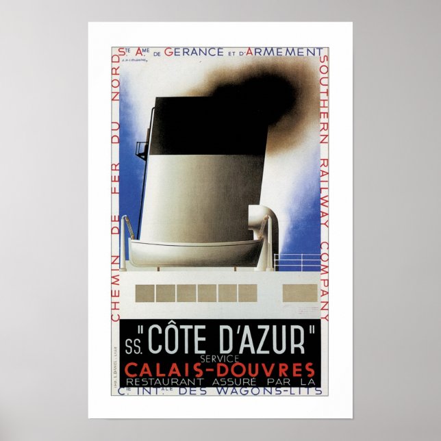 Cote D'Azur Channel Ferry Poster (Framsidan)