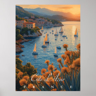 Côte d'Azur, Frankrike Poster