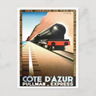 Cote D'Azur Frankrike vintage resor Vykort