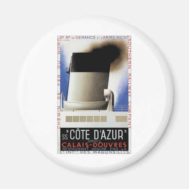 Cote D'Azur Kanalfärja Magnet (Framsidan)