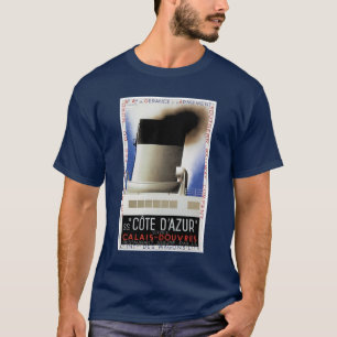 Cote d'Azur kanaliserar färjaaffischT-tröja Tee Shirt
