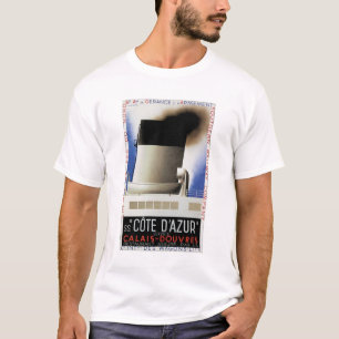 Cote d'Azur kanaliserar färjaaffischT-tröja Tee Shirt