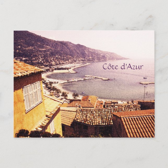 Côte d'Azur, Menton-vykort Vykort (Framsida)