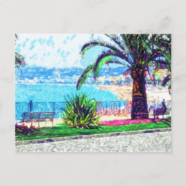 Cote d'Azur - önskar att du var här Vykort (Framsida)