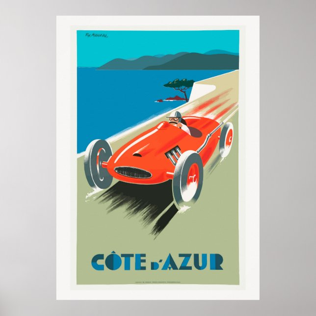 Côte d'Azur Travel Poster (Framsidan)