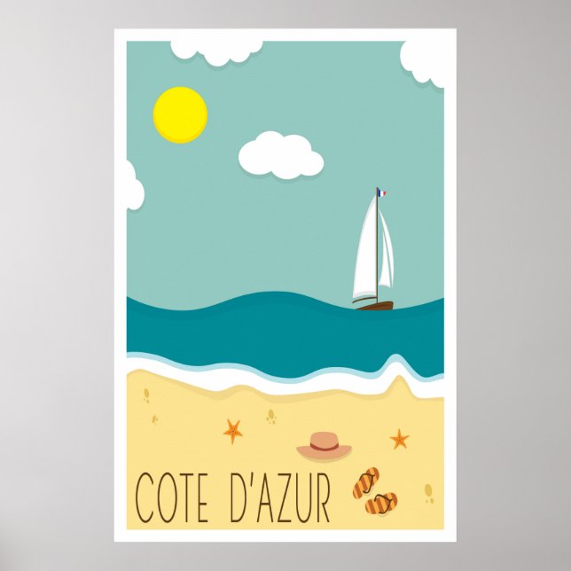 Cote d'Azur, Travel Poster (Framsidan)