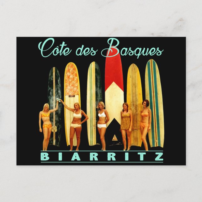 Côte des Basques Biarritz Vykort (Framsida)