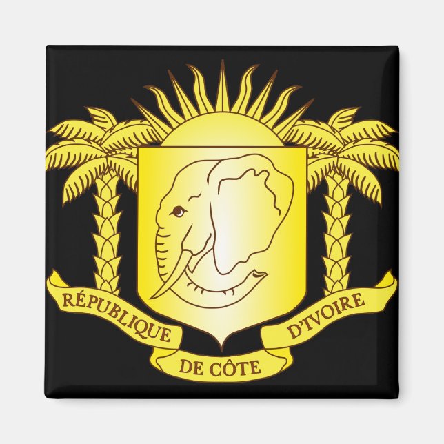 Côte d'ivoire emblem magnet (Framsidan)