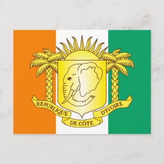 Côte d'ivoire emblem vykort