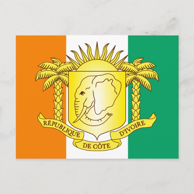 Côte d'ivoire emblem vykort (Framsida)