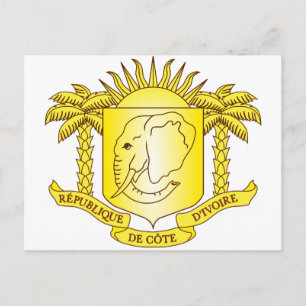 Côte d'ivoire emblem vykort