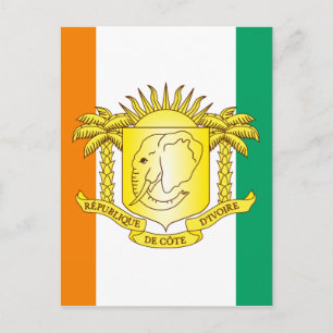 Côte d'ivoire emblem vykort