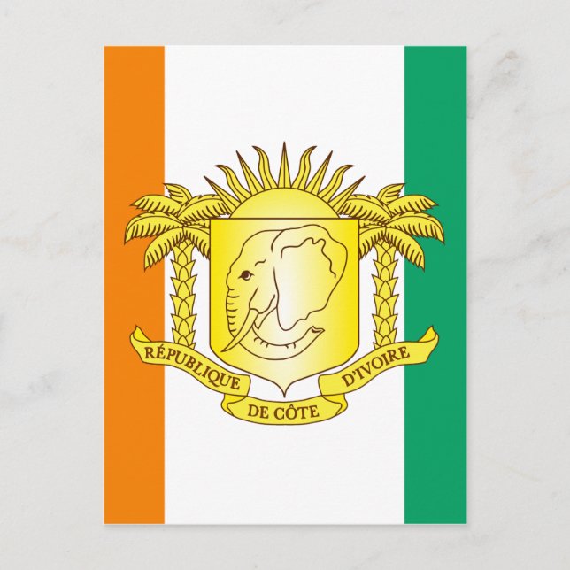 Côte d'ivoire emblem vykort (Framsida)