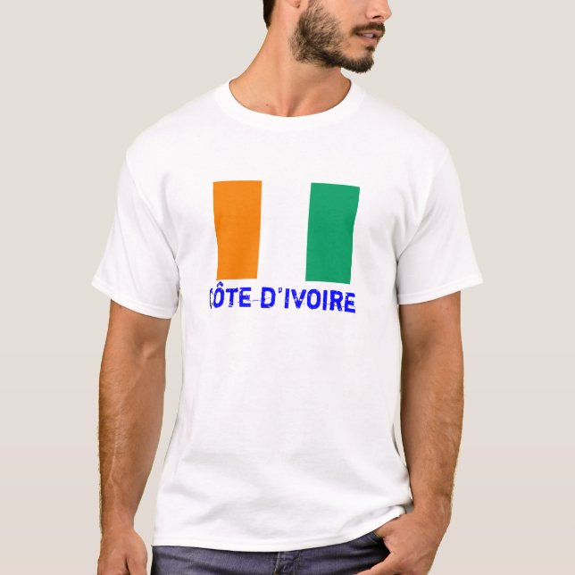 COTE D'IVOIRE*- flaggaT-tröja (anpassadet) T-shirt (Framsida)