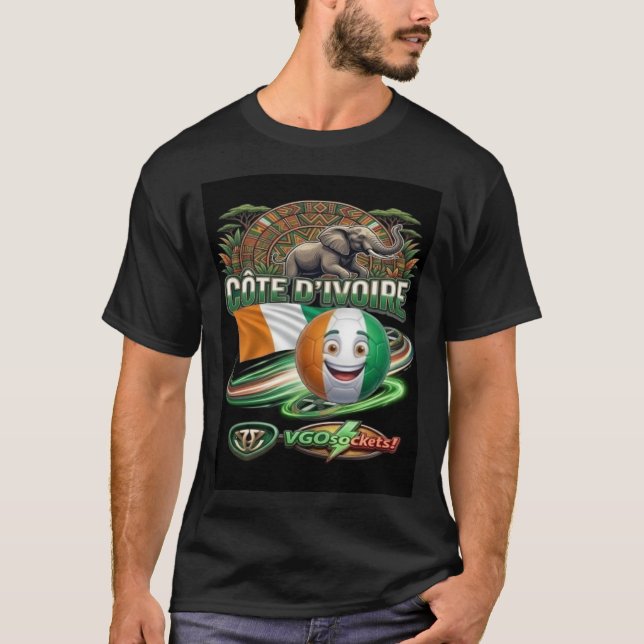 Cote D'Ivoire-GBall T Shirt (Framsida)