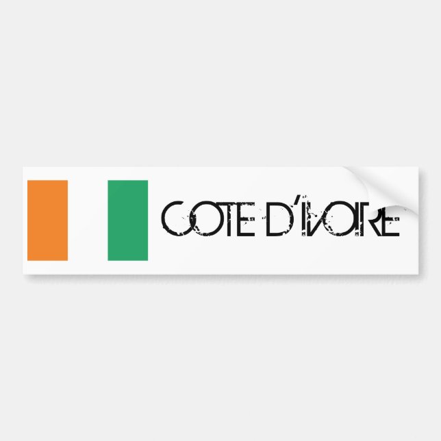 Cote d'Ivoireflagga Bildekal (Framsidan)