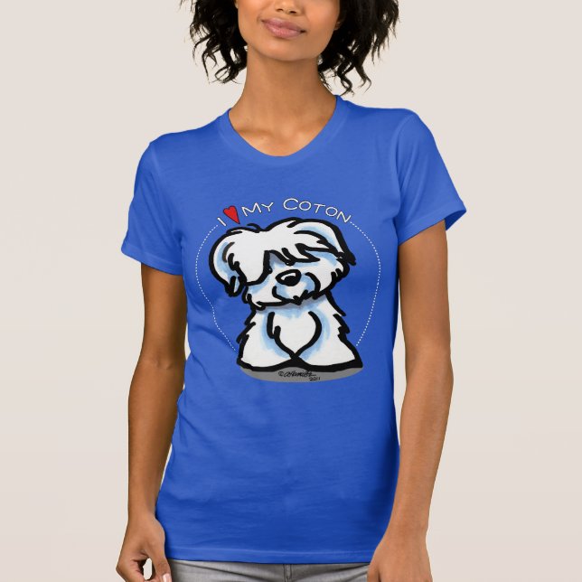 Coton de Tulear Älskare T-shirt (Framsida)