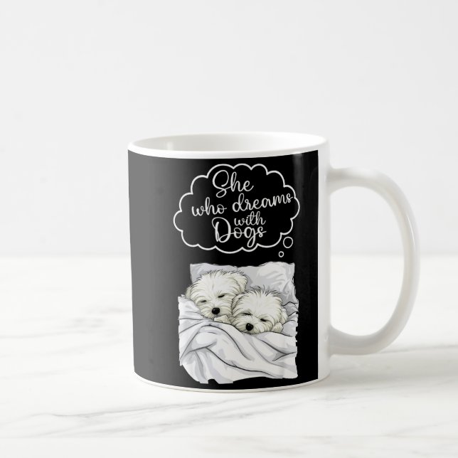 Coton De Tulear Dog Nightgown Pajama  Kaffemugg (Höger)
