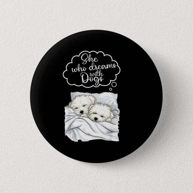 Coton De Tulear Dog Nightgown Pajama  Knapp (Framsida)